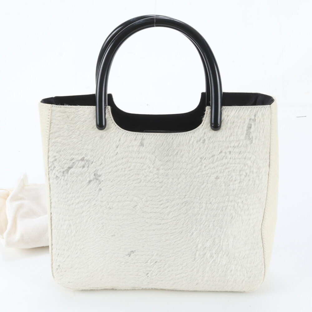 Prada Triangle Logo Calfskin Tote Bag Shoulder Handbag for Women
